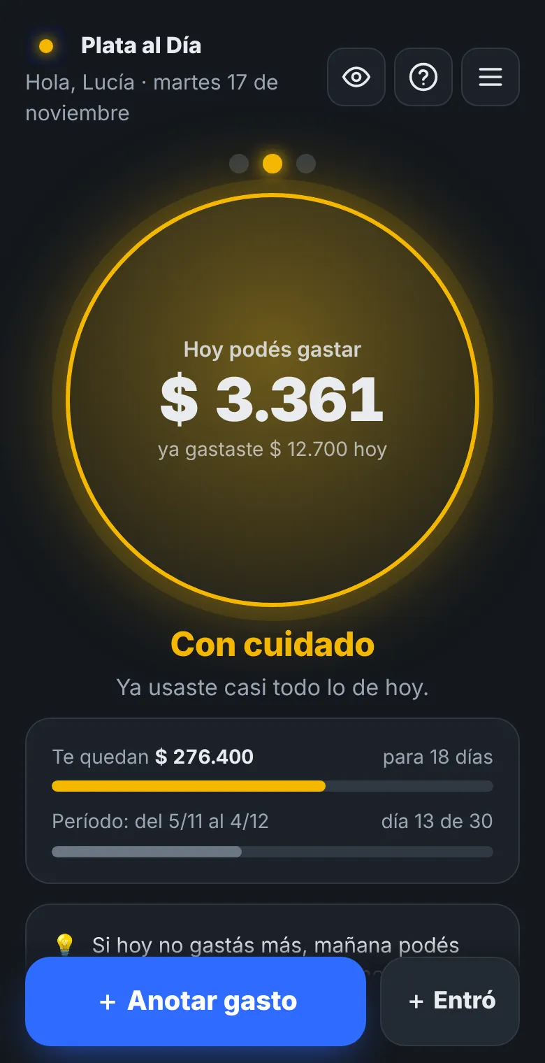 Semáforo en amarillo: con cuidado